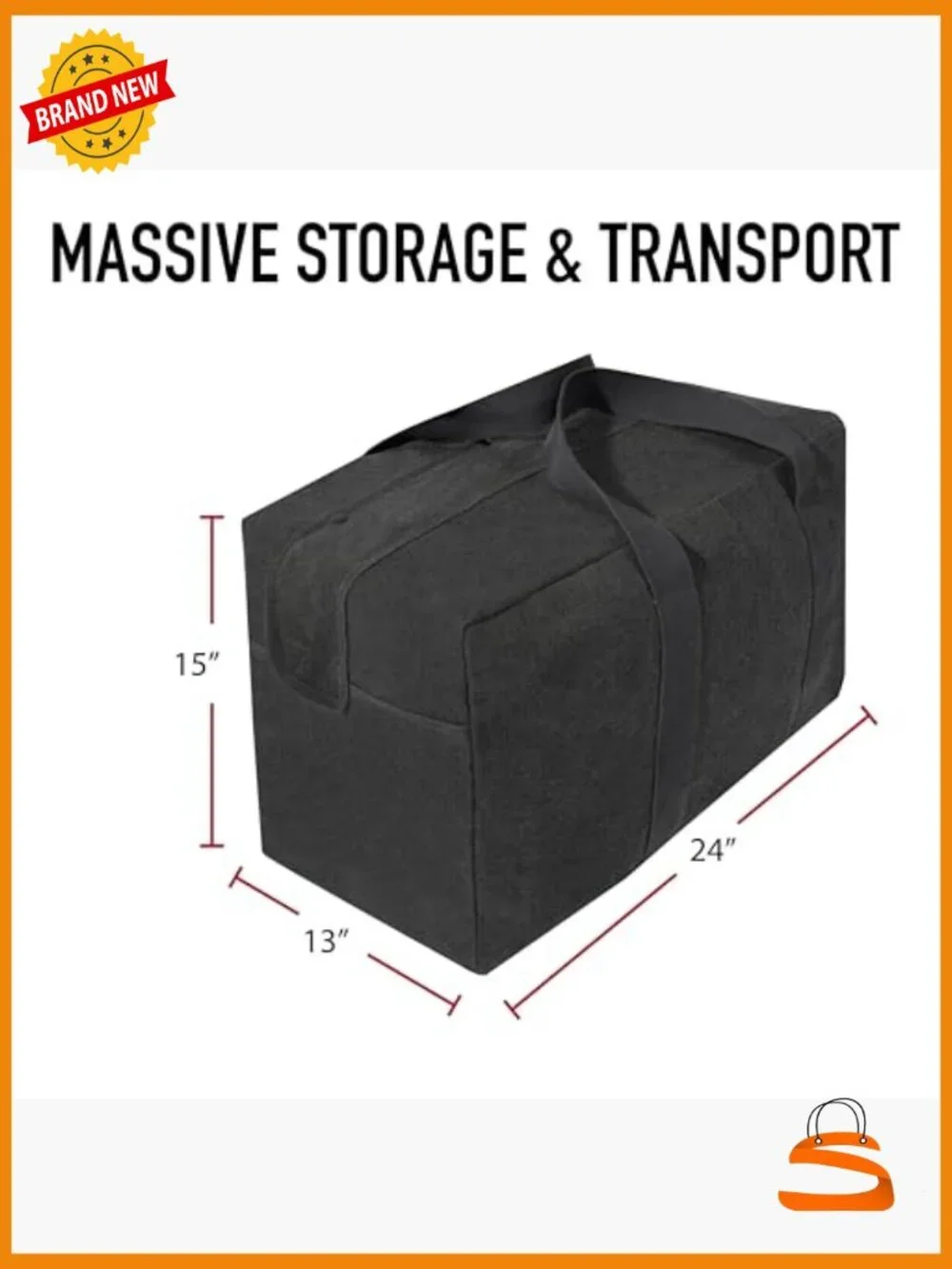 Extra Large Canvas Parachute Cargo Bag - 75L Travel Duffle